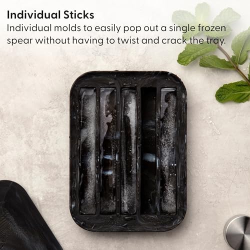 W&P Peak Silicone Water Bottle Ice Tray w/ Protective Lid | Charcoal