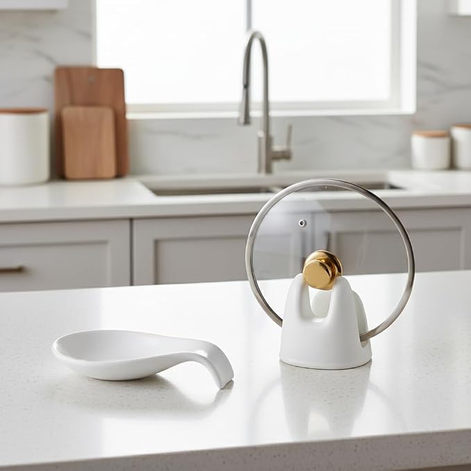 Nihow Pot Lid Holder: Stable Ceramic Pan Lid Holder - Image 5