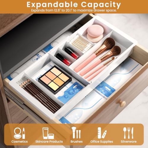 Expandable Drawer Organizer Tray from 11.8" to 19.68", Hanging