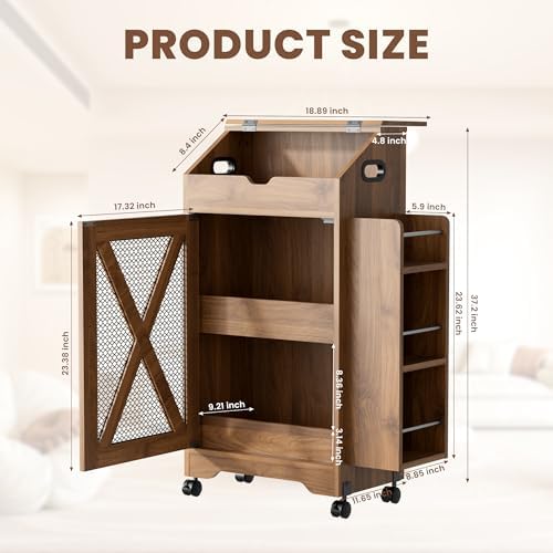Potato and Onion Storage Bin Movable Bread Box with Lid Modern
