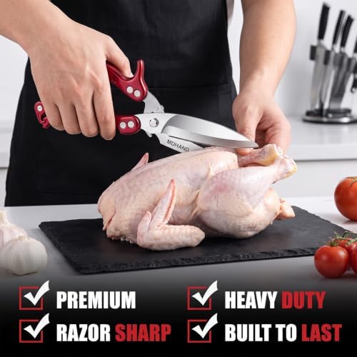 Heavy Duty Poultry Shears - Food Kitchen Scissors for Chicken and Meat
