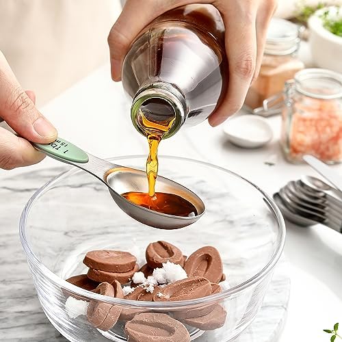 Spring Chef Dual Sided Magnetic Measuring Spoons, Set of 8 & Stainless