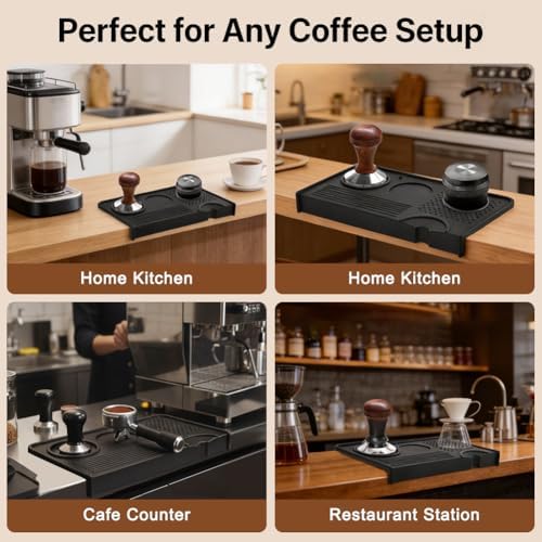 Espresso Tamping Mat, Silicone Portafilter Pad for Counter