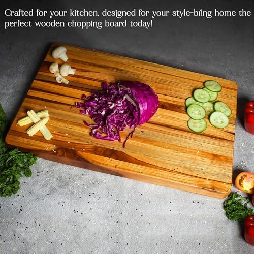 HOMORA Wooden Chopping Board, Medium (18 * 12 * 1.5)