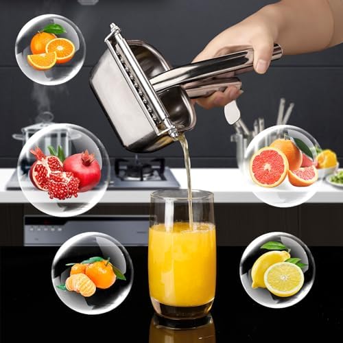 Large 304 Stainless Steel Lemon Squeezer, Manual Citrus Juicer