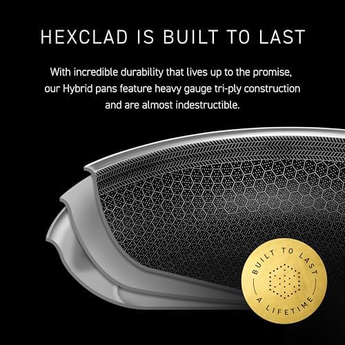HexClad 6pc Hybrid Nonstick Frying Pans Set with Lids, 8, 10 & 12" Pans