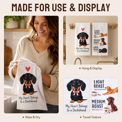 8 Pcs Dachshund Gifts for Women, Weiner Dog Kitchen Decor Cooking