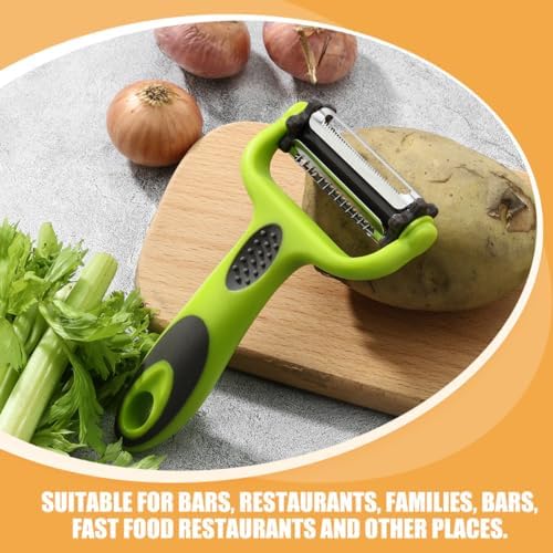 2pcs Stainless Steel Potato Peeler Set for Julienne Slicing