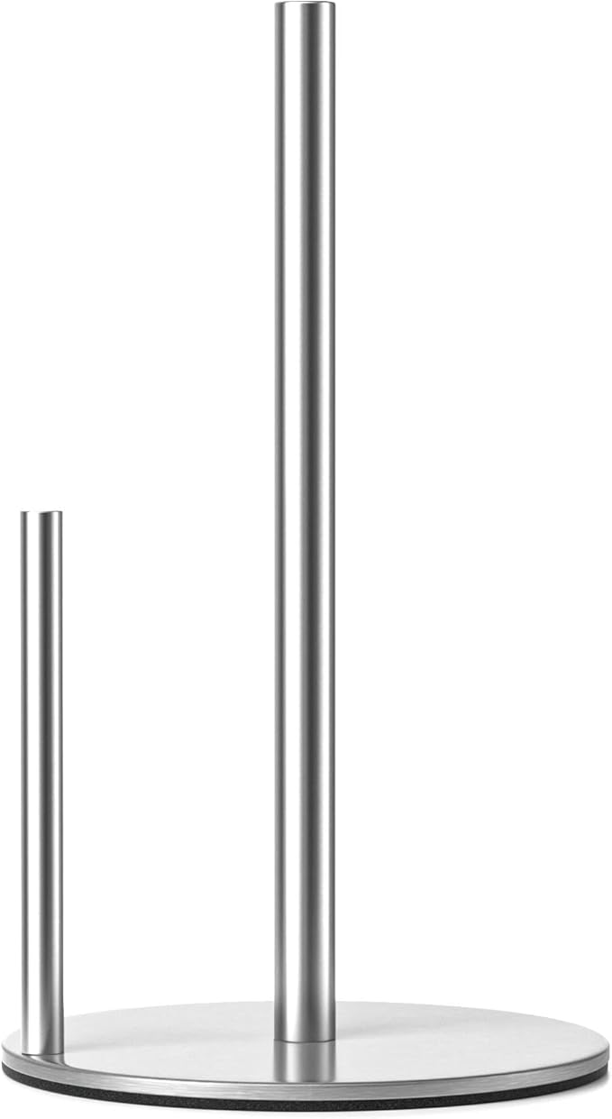 Paper Towel Holder Silver, Premium Stainless Steel Kitchen Roll Dispenser by niffgaff