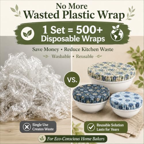 Reusable Beeswax Bowl Covers, Set of 3