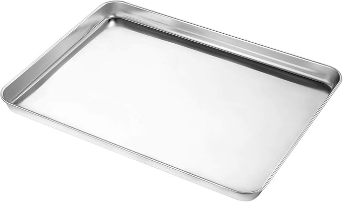 Wildone Baking Sheet Set of 3, Stainless Steel Cookie Sheet Cooking Sheet Pan - Image 4