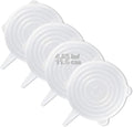 LELE LIFE 4 Pack Same Size Silicone Stretch Lids, Thicker Reusable Sturdy by LELE+LIFE