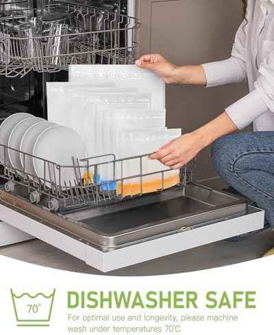 IDEATECH 20Pack Reusable Bags Dishwasher Safe, Leakproof Reusable