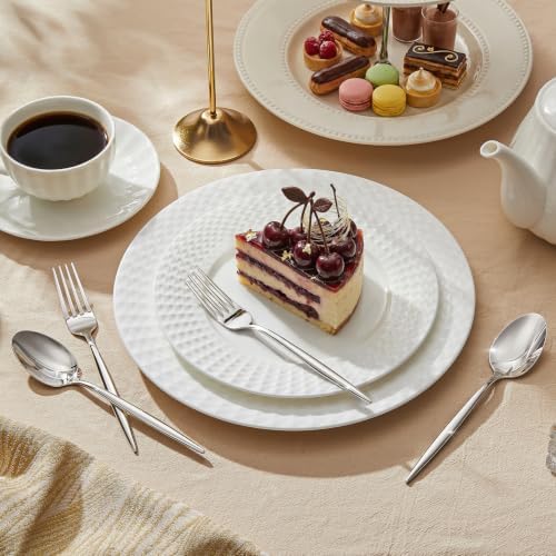 KINGSTONE 4-Piece Salad Fork Set,18/10 Stainless Steel Dessert Forks