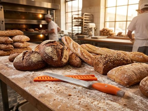 VITUER Bread Knife with Cover, 8-Inch Blade