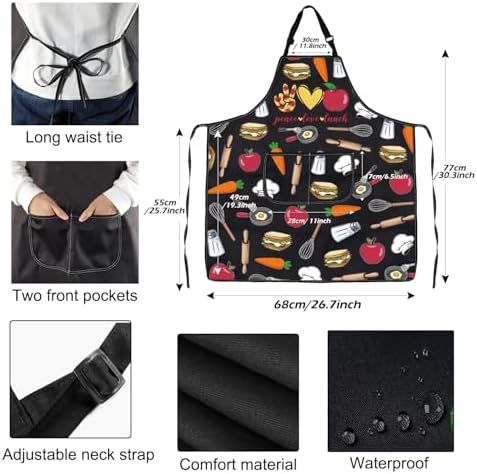 PXTIDY School Lunch Lady Apron With Pocket Cafeteria Worker Gifts
