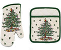 Spode Holiday Oven Mitt and Pot Holder Set, 2 Piece