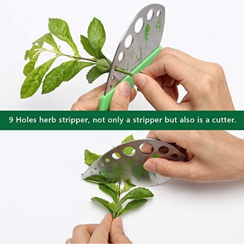 Luxiv Herb Scissors And Stripper Set, 5-Blade Stainless Steel Kitchen