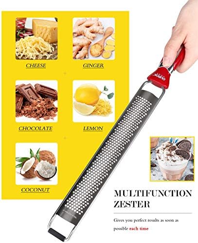 Ourokhome Kitchen Lemon Zester, Stainless Steel Hand Held Parmesan