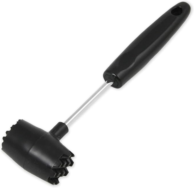 Chef Craft Select Meat Tenderizer, 9.5 inch, Stainless Steel/Black by ChefCraft