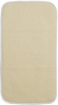 iDesign Fabric Mini Kitchen Countertop Dish Drying Mat, Wheat/Ivory