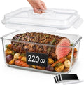 Extra Large Oven Safe Glass Food Storage Container with Airtight
