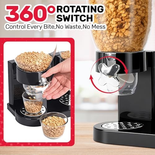 Dual-Control Cereal Dispenser Countertop, 2 Pack 2L for Pantry