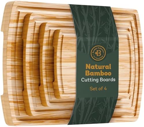 Bamboo Cutting Boards for Kitchen, Extra Large Wooden Chopping Board