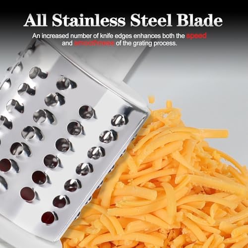 Ourokhome Rotary Cheese Grater Hand Crank, Kitchen Shredder Speed