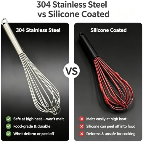 Whisk, Heavy Duty2.0mm Thick Wire Whisks 304 Stainless Steel whisk
