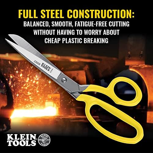 Klein Tools 23008 Premium Forged Heavy Duty Bent Trimmer Scissors
