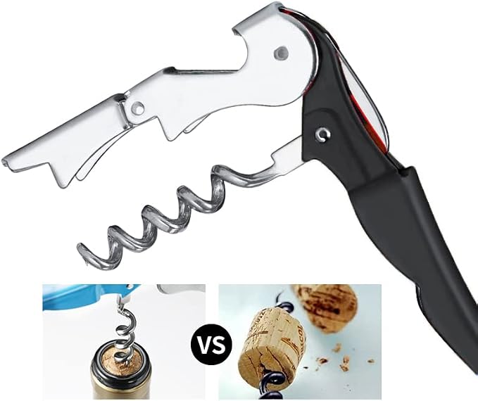 Professional Waiter Corkscrew Wine Openers Set, Heavy Duty Stainless Steel - Image 4