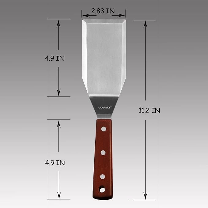Professional Metal Spatula for Cast Iron Skillets and Flat Top Grills, Full - Image 7