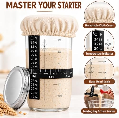 Sourdough Starter Kit, 9 Inch Round & 10 Oval