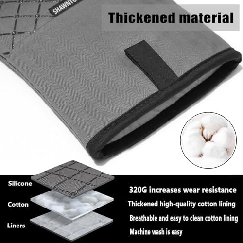 Oven Mitts and Pot Holders Sets 6pcs, Kitchen Oven Glove,High Heat