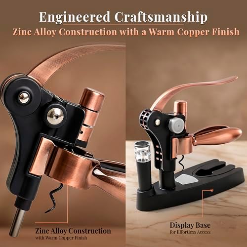 Complete Corkscrew Wine Opener Set With 7 Essential Accessories