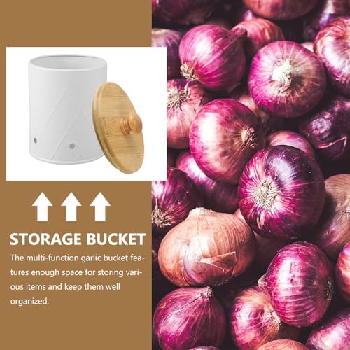 Uonlytech Potato and Onion Storage Bin with Ventilated Lid, Small