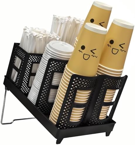 2-in-1 Paper Cup and Lid Holder, Adjustable