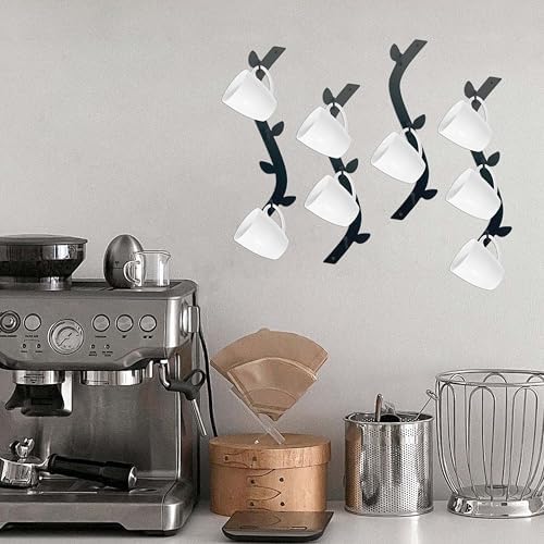 4pcs Metal Coffee Mug Holder Wall Mounted, Coffee Mug Rack and Cup