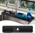 24-Inch Silicone Faucet Mat for Kitchen Sink Splash Guard, 7° Slope