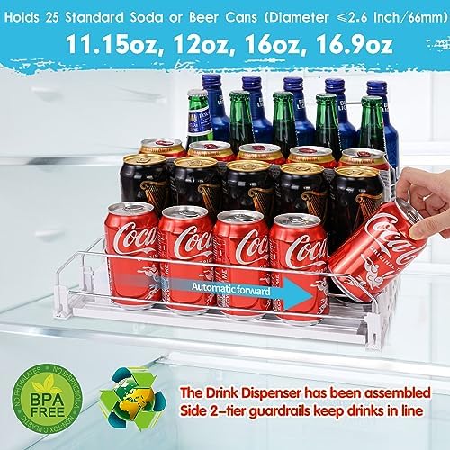 Automatic Soda Can Organizer for Refrigerator
