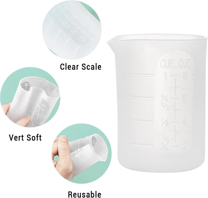 Gartful 250ml Silicone Measuring Cups, Casting Molds, Stain Jewelry Making - Image 5