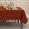 Softalker Fall Jacquard Rectangle Tablecloth, 60 x 120 Inch Rust