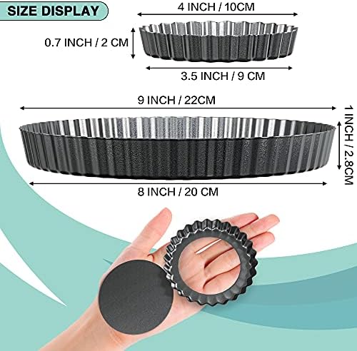 Tart Pan with Removable Bottom, Set of 5, by Zerodish - Non-stick