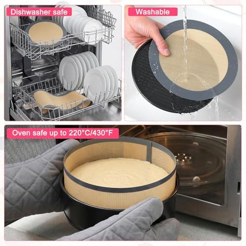 Springform Cake Pans with Silicone Baking Mat and Liners