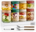 Qipecedm® 8 Pack Overnight Oats Containers, 16oz & 10 oz