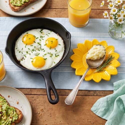 Potiera Sunflower Handmade Ceramic Spoon Rest for Stove Top Kitchen