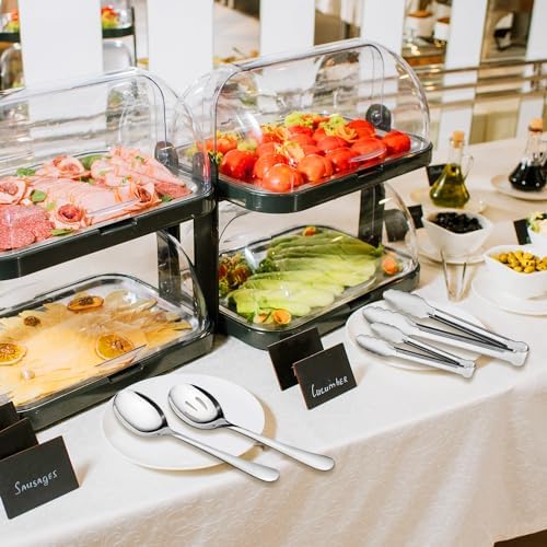 12PCS Stainless Steel Serving Utensils Sets - Large Serving