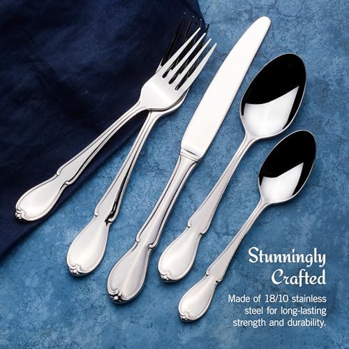 Mikasa Marseille 18.10 65 Piece Stainless Steel Flatware Set, Service