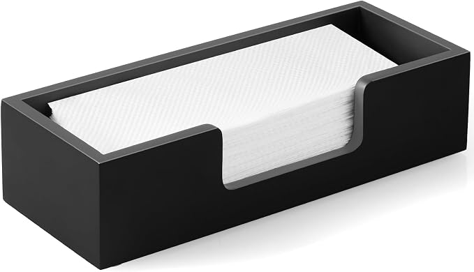 Paper Towel Dispenser Countertop, Wooden Folded Paper Hand Towel Holder by Unknown